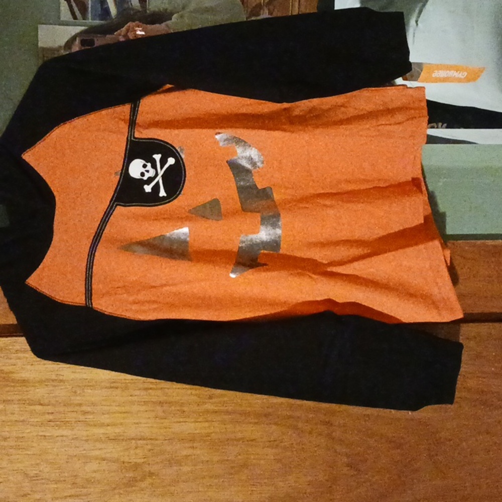NEW Gymboree Hooded Pirate Pumpkin Shirt